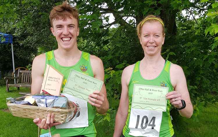 Prizewinners Toby Garrick and Catherine Hilton