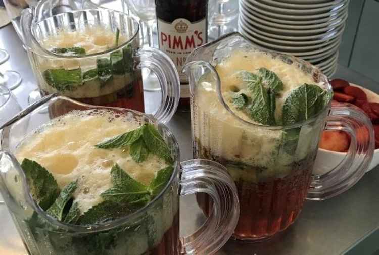 And to go with the strawberries - a glass of Pimm's