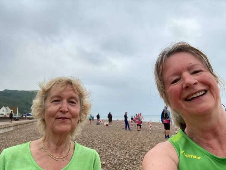 Sarah Powell and Julia Haddrell at Seaton Park Run