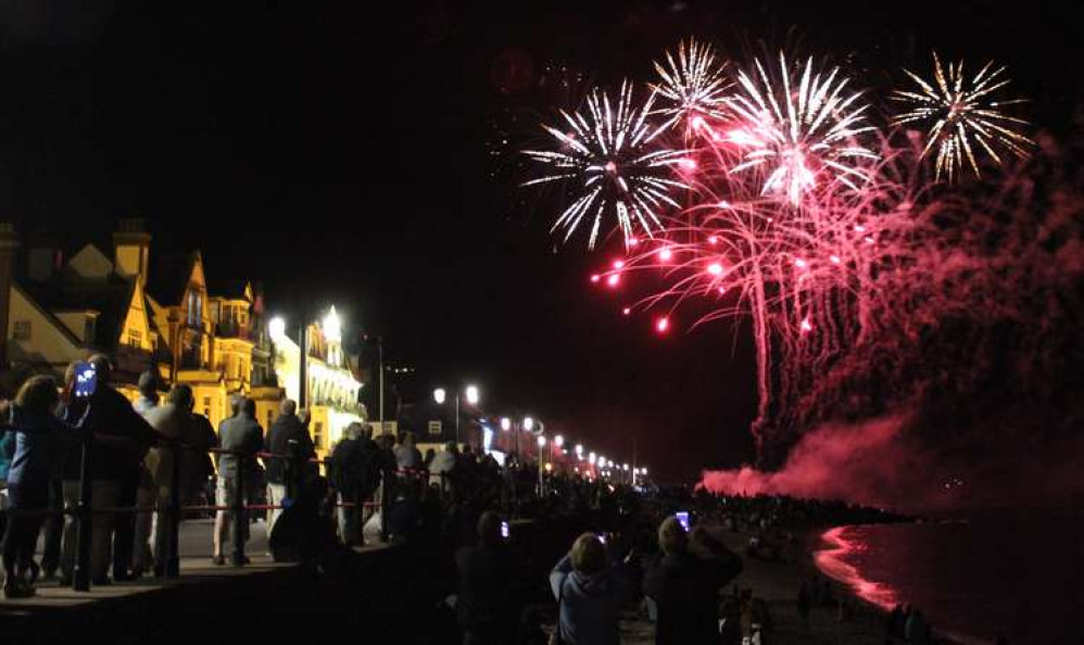 Sidmouth firework display. Picture by Adele Salter