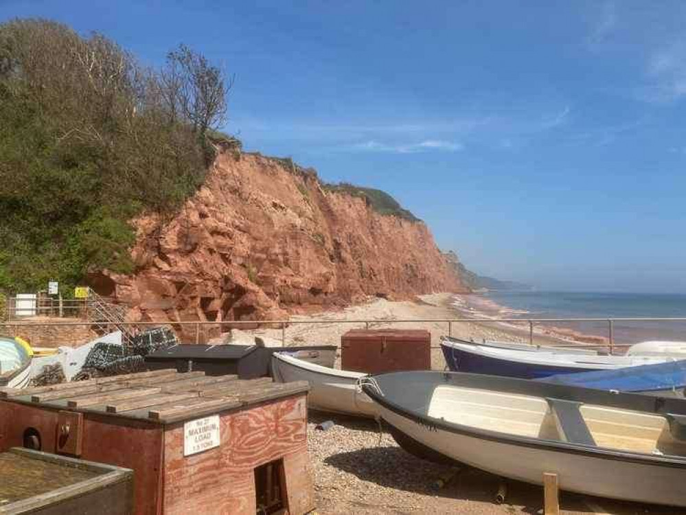 East Beach after the cliff falls in June. Credit: Daniel Clark