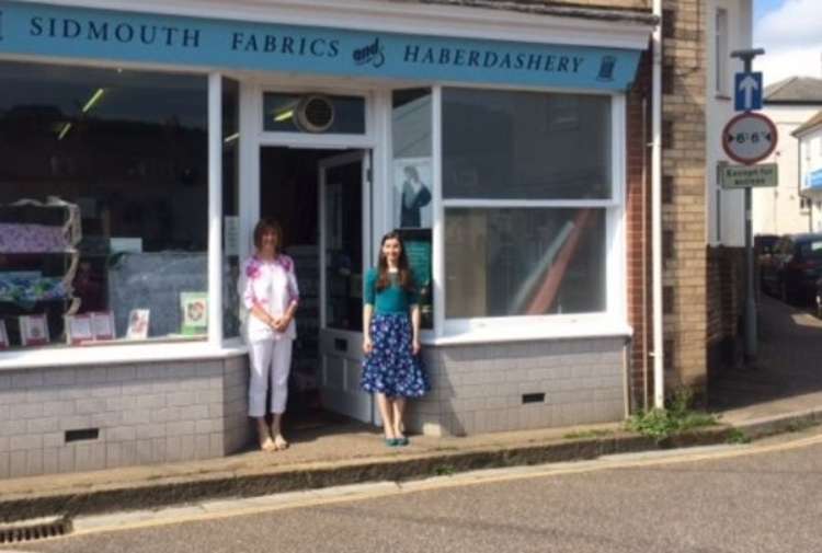 Julie Steeples and assistant Lucy Voisey, outside the shop