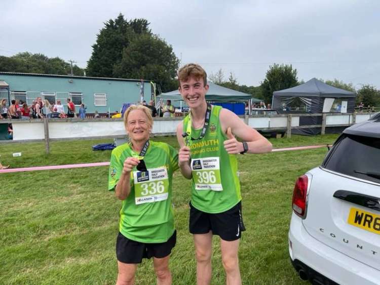 Jane Stein and Jack Wilson very pleased to have a half marathon under their belts