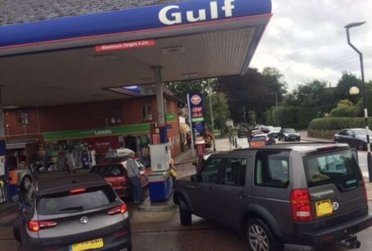 The Gulf filling station in Sidmouth today, September 28