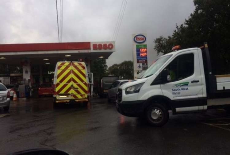 The Esso garage on the A3052 today, September 28