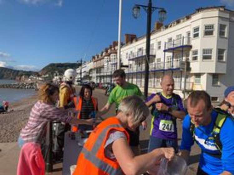 The water station at Sidmouth was kept busy