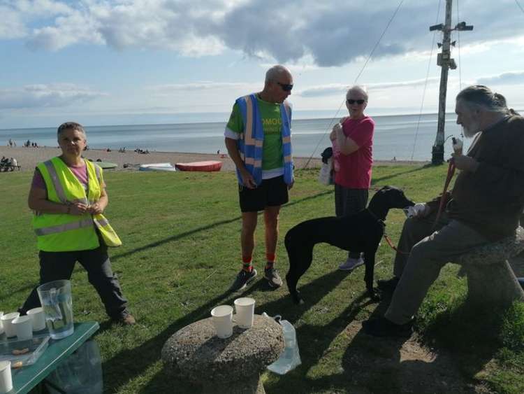 A beautiful spot for a water station on Branscombe beach