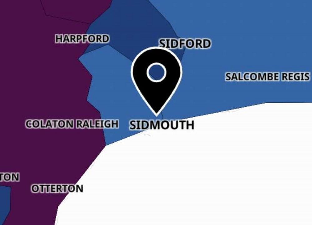 Sidmouth coronavirus map