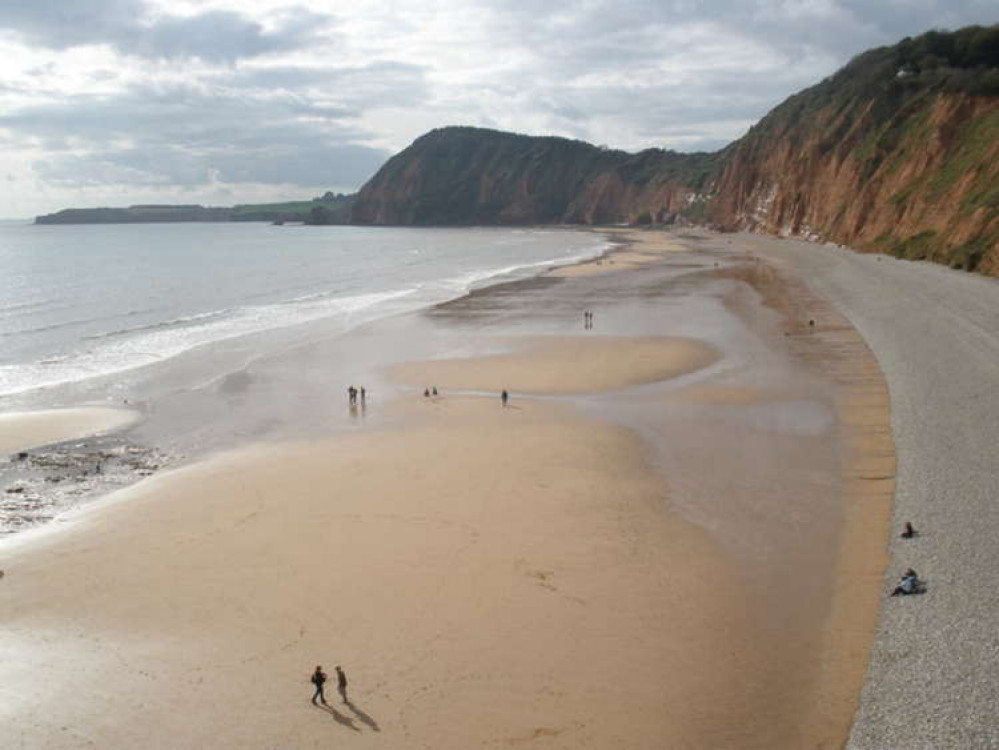 A very low tide at Sidmouth beach. cc-by-sa/2.0 - © Roger Cornfoot - geograph.org.uk/p/1010018