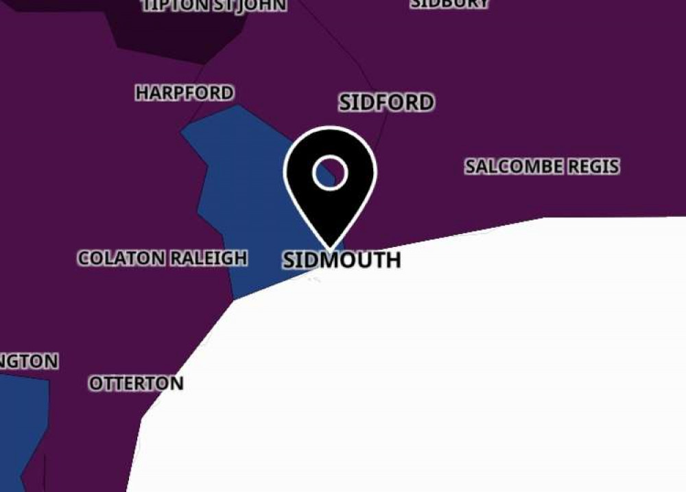 Sidmouth coronavirus map