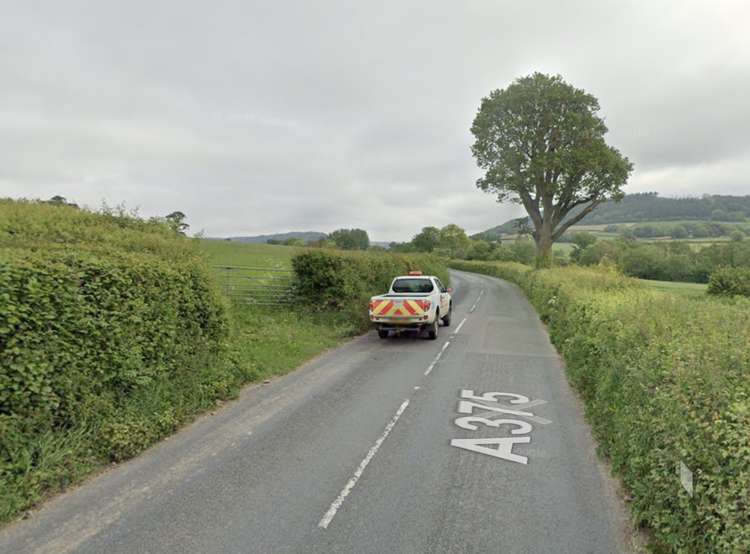 On the A375 between Sidbury and Sidford. Councillors will be hoping fewer cars will be needed in the future Credit: Google Maps