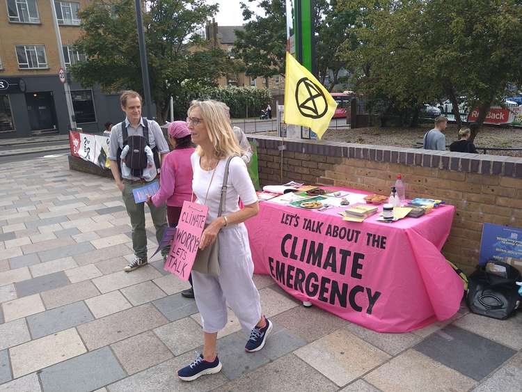 The aim is to engage passersby in conversation about the climate emergency (Image: Extinction Rebellion)