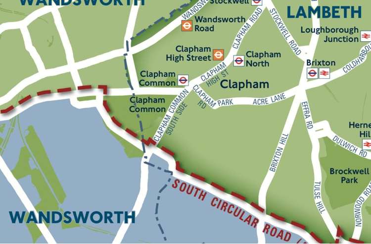 The Ultra Low Emission Zone (ULEZ) will include much of Clapham (Image: TfL)