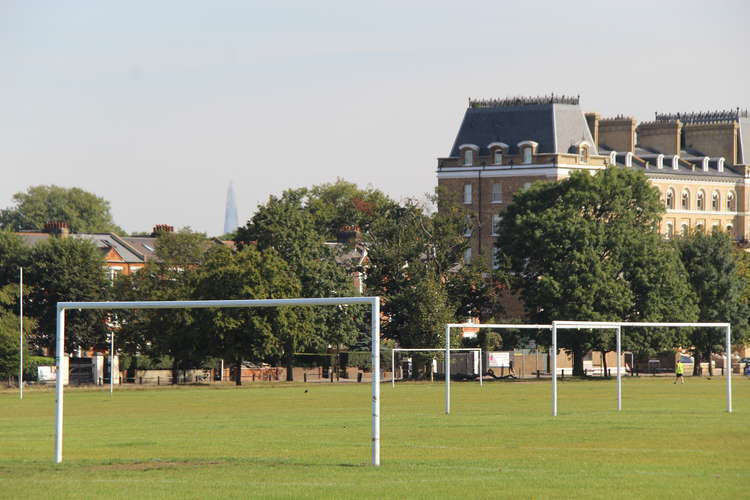 The view towards London Bridge and the Shard across Clapham Common (Image: Issy Millett, Nub News)