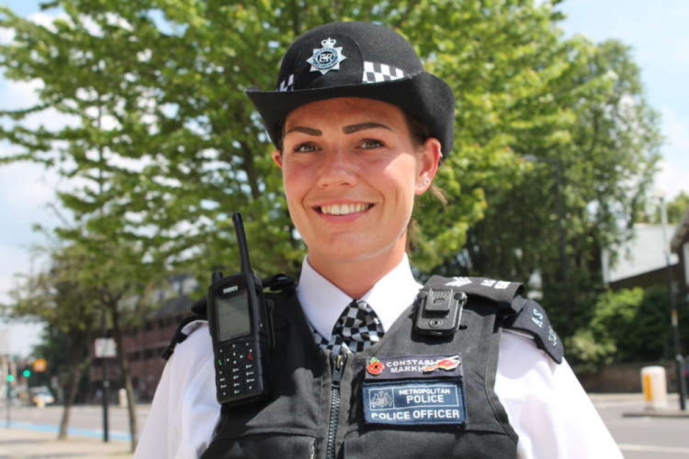 Sgt Markham pursued her attacker across Clapham Common (Image: Metropolitan Police)