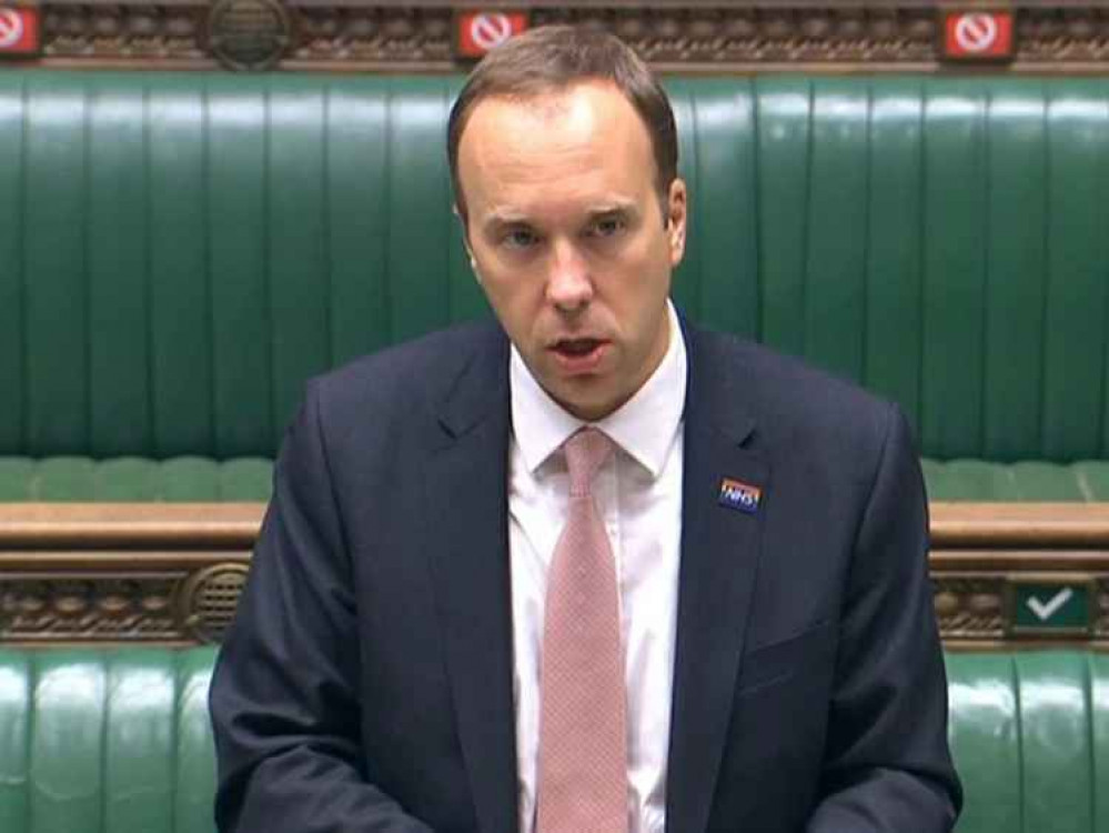 Health Secretary Matt Hancock in Parliament