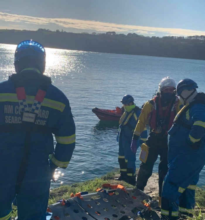 Porthoustock Coastguard Rescue Team.