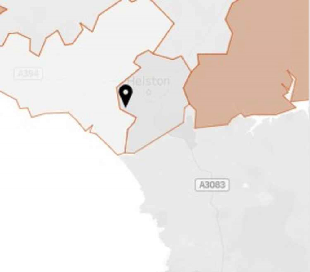 Helston coronavirus map. Credit: NHS.