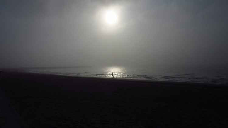 The coastguard described conditions as "dark and misty"