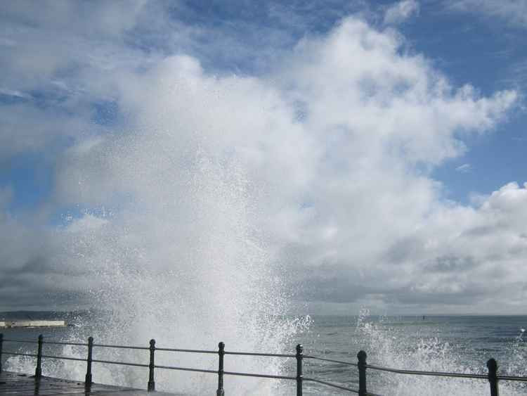 Porthleven Harbour was closed off this afternoon.