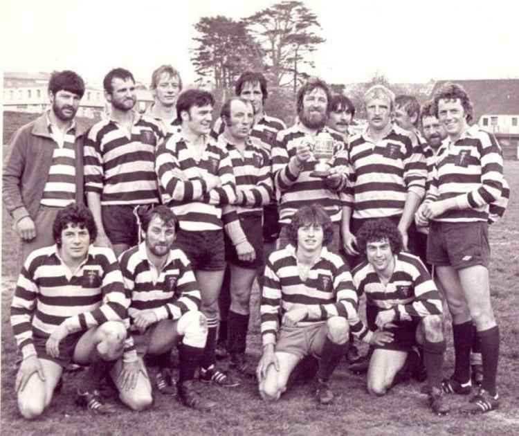 David holding a trophy. Photo courtesy of Helston RFC.