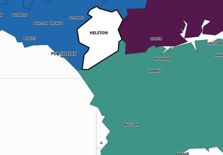 Helston covid map.