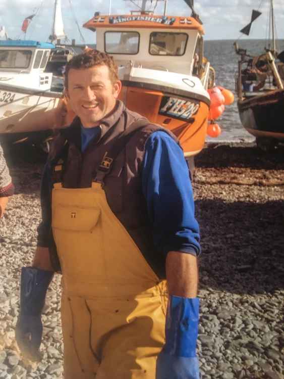 Fisherman John Trewin on Cadgwith beach.