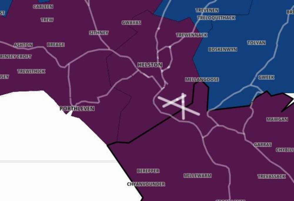 Helston covid map.