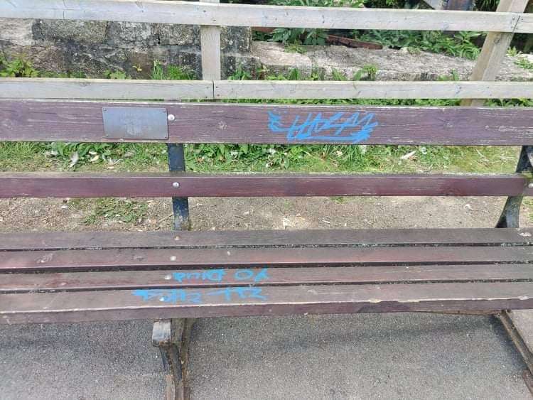 Graffiti in the park. Photo courtesy of Coronation Park/Facebook.