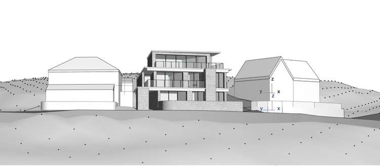 The proposal for the new building on the site of The Atlantic Inn.