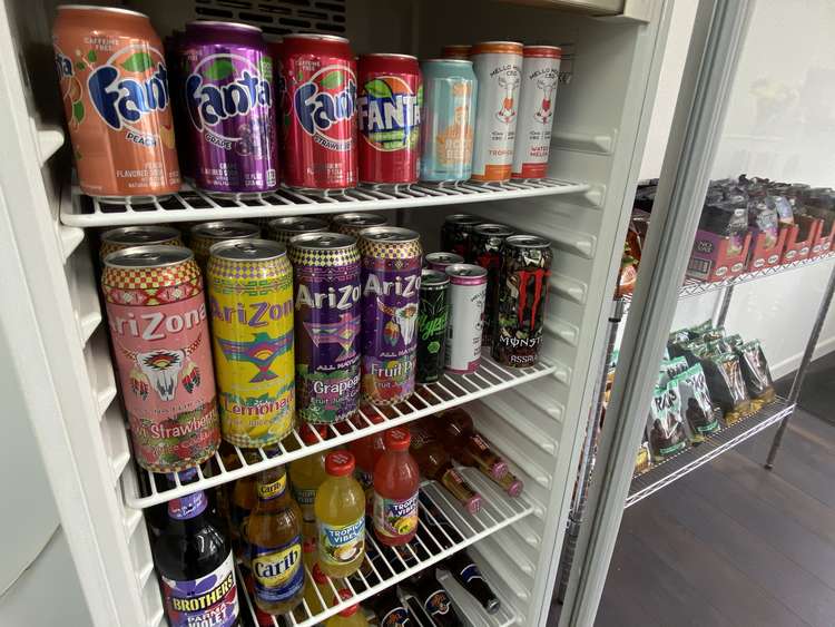 A selection of drinks in the shop.