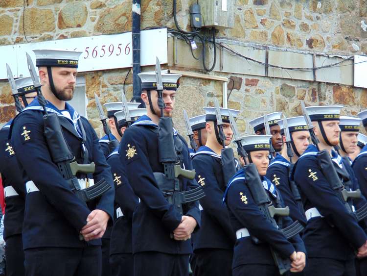 Pictures of Helston Remembrance Sunday, shared by Royal Navy.