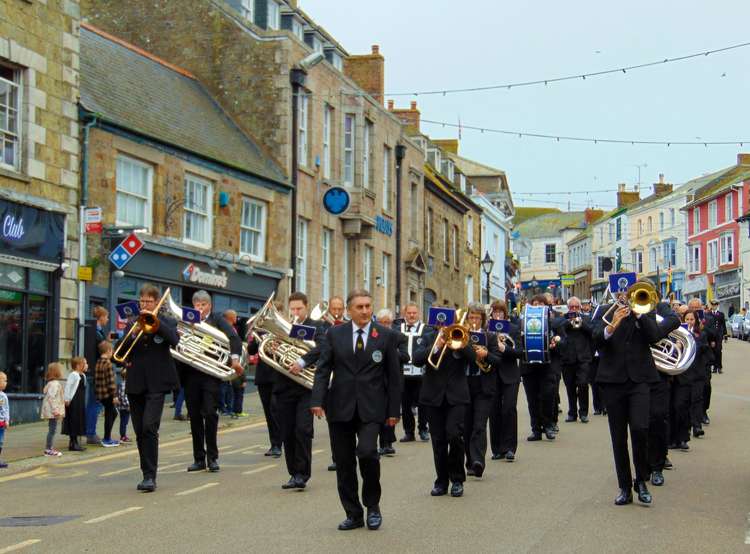 Pictures of Helston Remembrance Sunday, shared by Royal Navy.