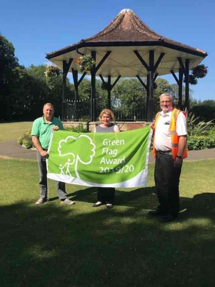 From left, Chris Inchley, chairman of the town council; Charlotte Starkie, town clerk; and Carl Wright, Idverde neighbourhood manager