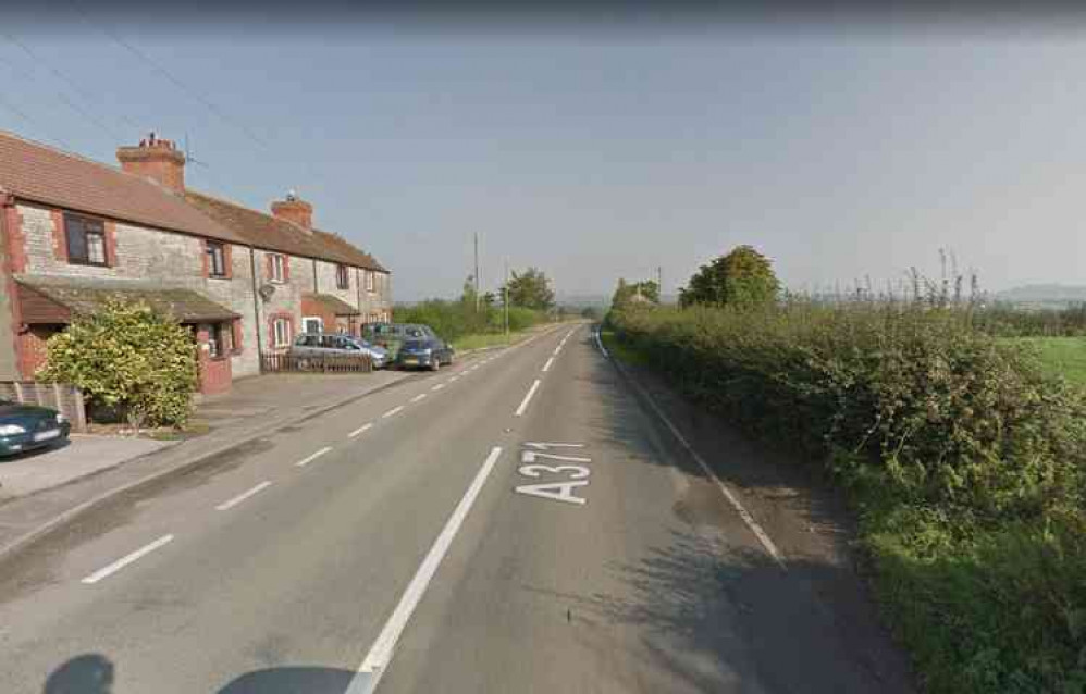 The crash is on the A371 near Evercreech Junction (Photo: Google Street View)