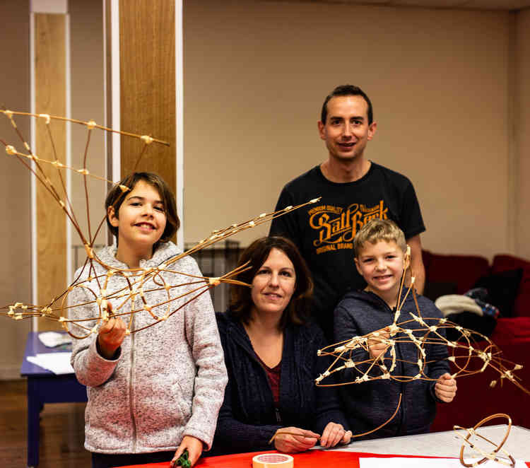 Families get creative at lantern workshops