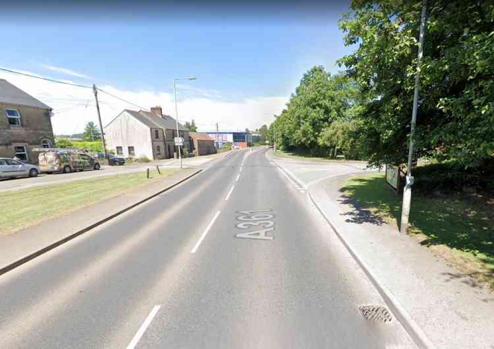 The A361 Fosse Lane - see today's mobile speed camera locations (Photo: Google Street View)