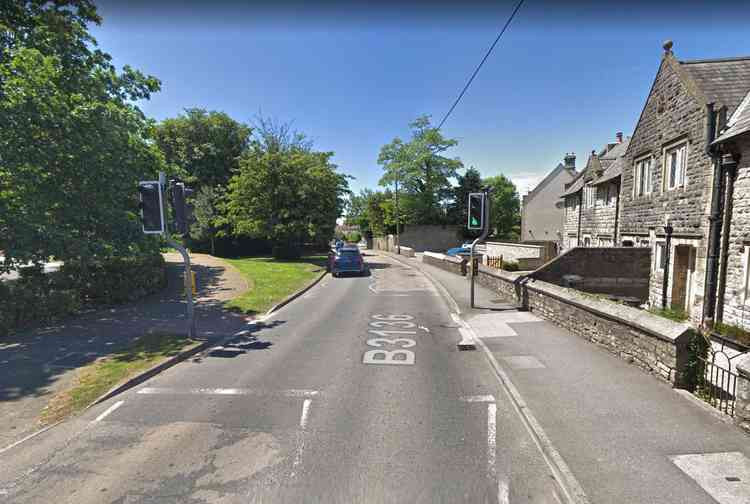 There will be temporary traffic lights on the B3136 in Shepton Mallet this week (Photo: Google Street View)