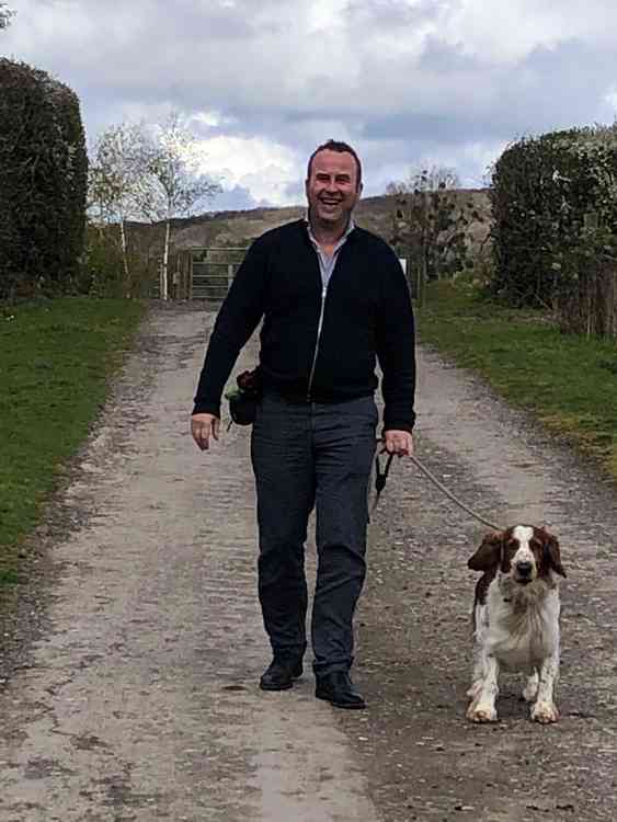 Gettng out and about can be great for your mental health - Barry and his dog Alfie