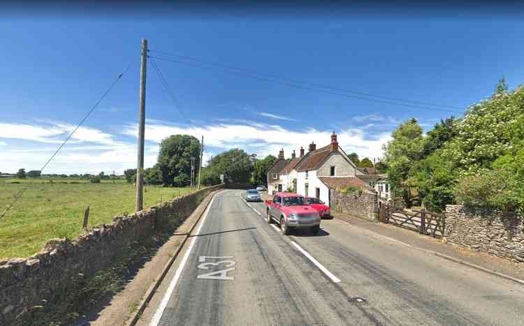 The A37 High Street in Ston Easton - see today's mobile speed camera locations (Photo: Google Street View)