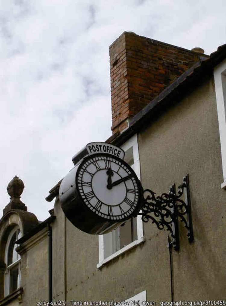 The clock in the centre of Shepton Mallet