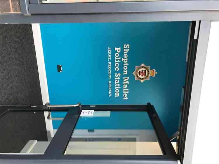 Public entrance to New Shepton Mallet Police Station