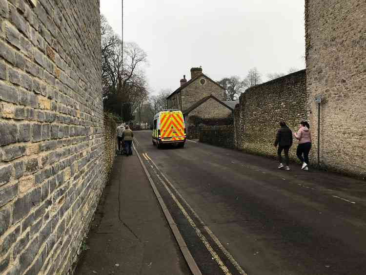 Police outside of Collett Park back in January