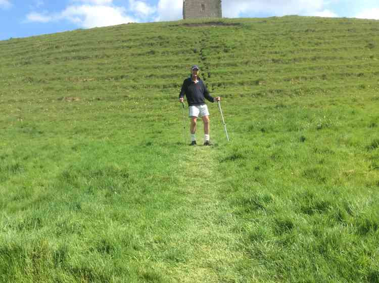 Mike Kelham ready to climb to the top of Bruton's dovecote