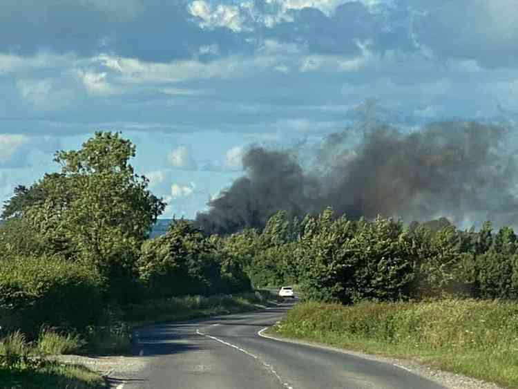 Smoke from the fire could be seen from miles around (Photo: Yeovil Fire Station)