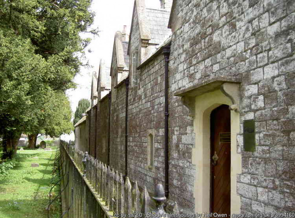 The Strode's Almshouses in Shepton Mallet, that were first built in 1699