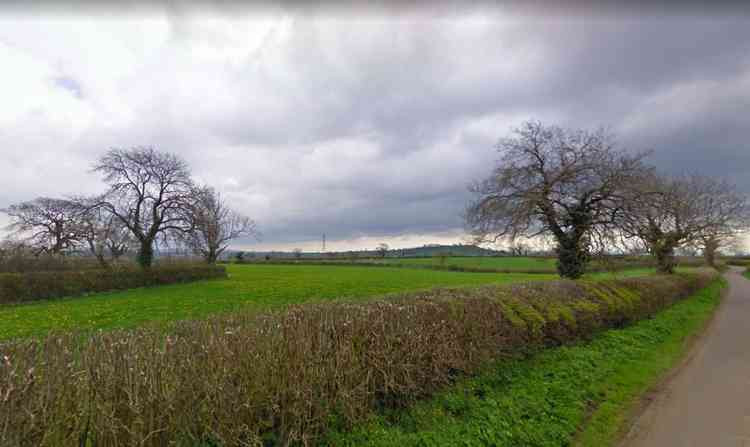 The field in West Cranmore where the burial ground is planned (Photo: Google Street View)