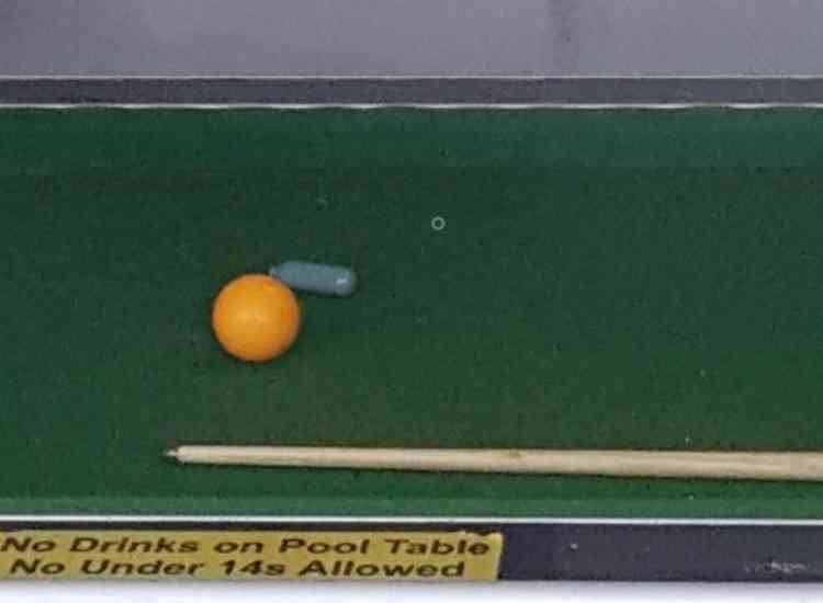 Nitrous oxide cannister found on the pool table at the Bell Hotel in Shepton Mallet (Photo: Avon and Somerset Constabulary)
