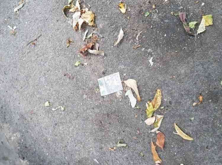 Remnants of a white powder found at the Bell Hotel in Shepton Mallet (Photo: Avon and Somerset Constabulary)