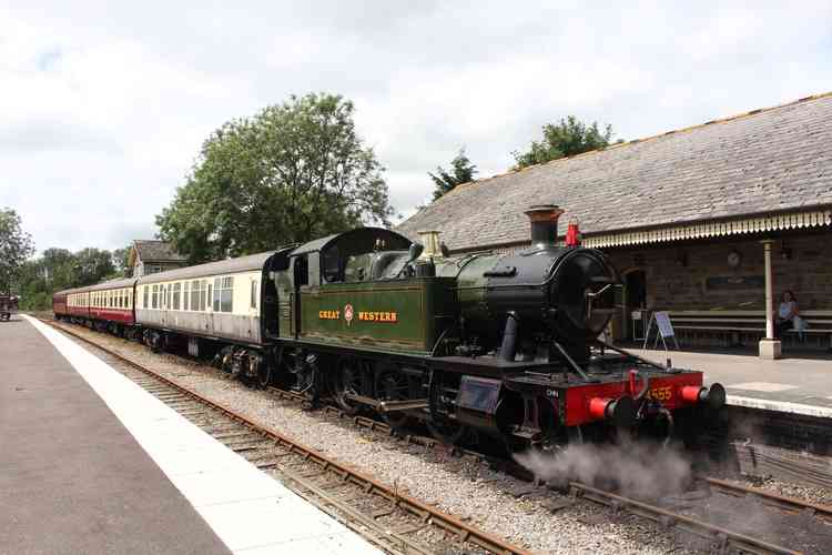 Small Prairie 4555 at Cranmore Station, July 18 2020 (Photo: Peter Nicholson)
